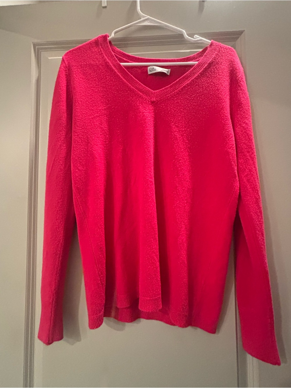 croft & barrow Bright Pink V-Neck Sweater